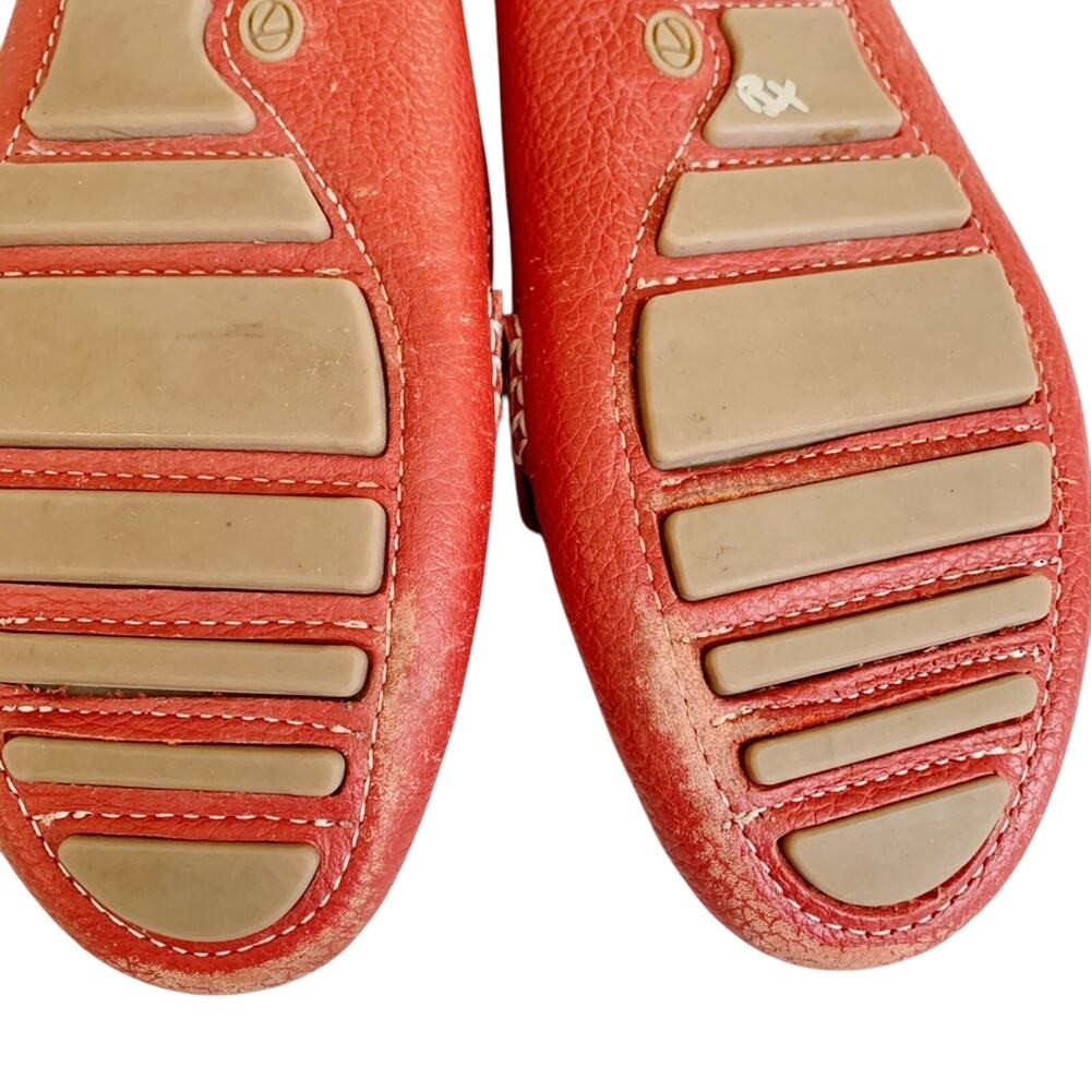Andacco Isabella Red Brazilian Leather Loafers Size 6 - Picture 8 of 8